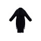 Plus Black Oversized Double Breasted Military Trim Coat Plus Black Oversized Double Breasted Military Trim Coat