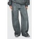 PRETTYLITTLETHING Washed Charcoal Premium Waist Wide Leg Sweatpants PRETTYLITTLETHING Washed Charcoal Premium Waist Wide Leg Sweatpants