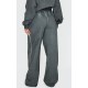 PRETTYLITTLETHING Washed Charcoal Premium Waist Wide Leg Sweatpants PRETTYLITTLETHING Washed Charcoal Premium Waist Wide Leg Sweatpants