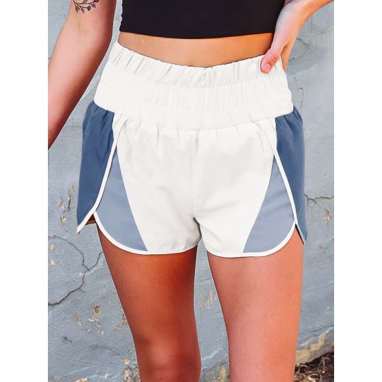 Women’s Color Block High Waist Yoga Shorts – Moisture-Wicking and Breathable Activewear for Sports, Fitness, and Running – PRYCUS MITCHELL INC Women’s Color Block High Waist Yoga Shorts – Moisture-Wicking and Breathable Activewear for Sports, Fitness, and Running – PRYCUS MITCHELL INC