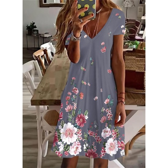 Casual Dress Summer Dress Print Dress Floral Print V Neck Mini Dress Active Fashion Outdoor Daily Short Sleeve Regular Fit Black And White Olive Green Colourful Summer Spring S M L XL XXL – PRYCUS MITCHELL INC Casual Dress Summer Dress Print Dress Floral Print V Neck Mini Dress Active Fashion Outdoor Daily Short Sleeve Regular Fit Black And White Olive Green Colourful Summer Spring S M L XL XXL – PRYCUS MITCHELL INC