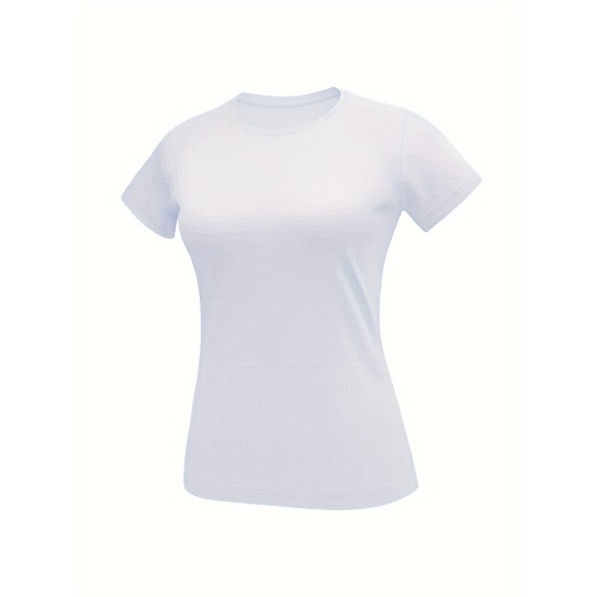 Women’s Quick Dry Lightweight Sports T-Shirt For Running Training Fitness And Gym Workout, Solid Color Crew Neck Sports Tops, Women’s Tops – PRYCUS MITCHELL INC Women’s Quick Dry Lightweight Sports T-Shirt For Running Training Fitness And Gym Workout, Solid Color Crew Neck Sports Tops, Women’s Tops – PRYCUS MITCHELL INC