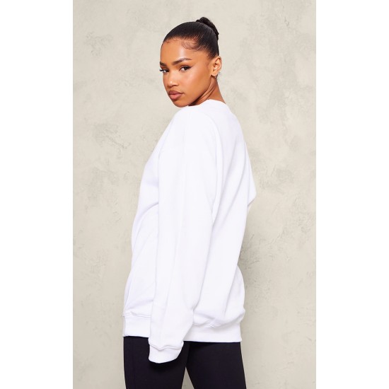 White Oversized Fit Sweatshirt White Oversized Fit Sweatshirt