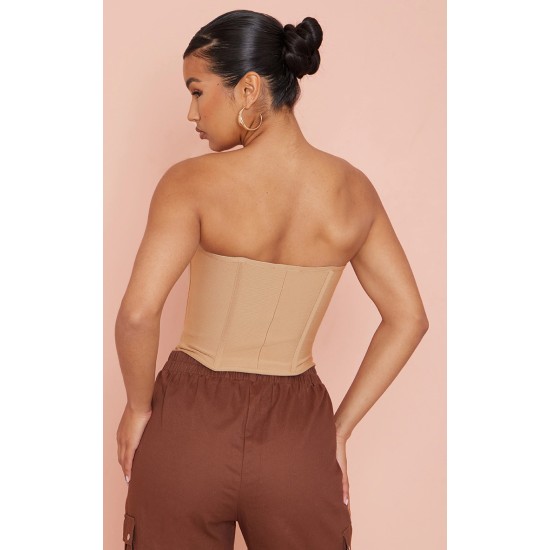 Stone Bandage Hook And Eye Structured Corset Stone Bandage Hook And Eye Structured Corset