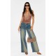 Brown Mesh Snake Printed Halter Neck Top Brown Mesh Snake Printed Halter Neck Top
