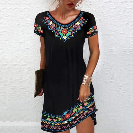Casual Dress Ethnic Dress Shift Dress Mini Dress Black White Light Green Short Sleeve Floral Print Spring Summer Crew Neck Basic Daily Vacation Loose Fit 2023 S M L XL XXL – PRYCUS MITCHELL INC Casual Dress Ethnic Dress Shift Dress Mini Dress Black White Light Green Short Sleeve Floral Print Spring Summer Crew Neck Basic Daily Vacation Loose Fit 2023 S M L XL XXL – PRYCUS MITCHELL INC