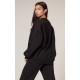 Black Longline Oversized Sweatshirt Black Longline Oversized Sweatshirt