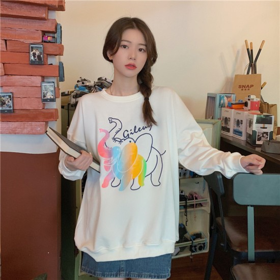 Casual printing loose hoodie cartoon lazy tops – PRYCUS MITCHELL INC Casual printing loose hoodie cartoon lazy tops – PRYCUS MITCHELL INC