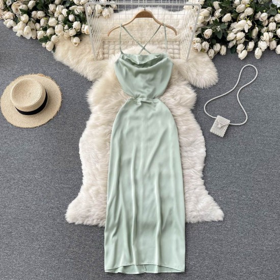 Temperament halter dress sandy beach long dress for women – PRYCUS MITCHELL INC Temperament halter dress sandy beach long dress for women – PRYCUS MITCHELL INC