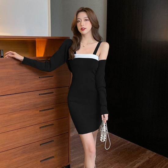 Knitted slim sling smock package hip sexy dress a set – PRYCUS MITCHELL INC Knitted slim sling smock package hip sexy dress a set – PRYCUS MITCHELL INC