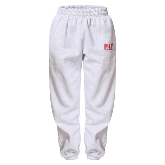 PRETTYLITTLETHING Grey Marl Oversized Cuffed Sweatpants PRETTYLITTLETHING Grey Marl Oversized Cuffed Sweatpants