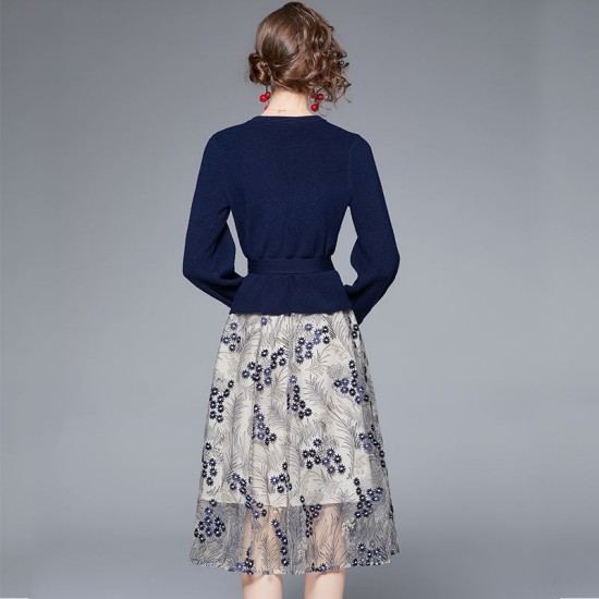 Western style sweater autumn dress 2pcs set – PRYCUS MITCHELL INC Western style sweater autumn dress 2pcs set – PRYCUS MITCHELL INC