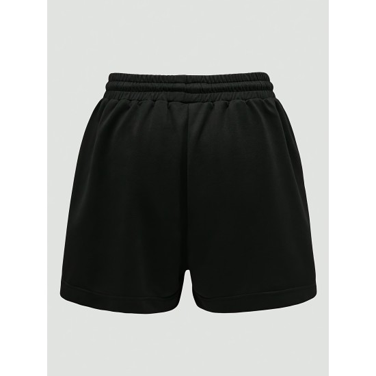 Letter & Graphic Print Shorts, Casual Drawstring Waist Sporty Shorts, Women’s Clothing – PRYCUS MITCHELL INC Letter & Graphic Print Shorts, Casual Drawstring Waist Sporty Shorts, Women’s Clothing – PRYCUS MITCHELL INC