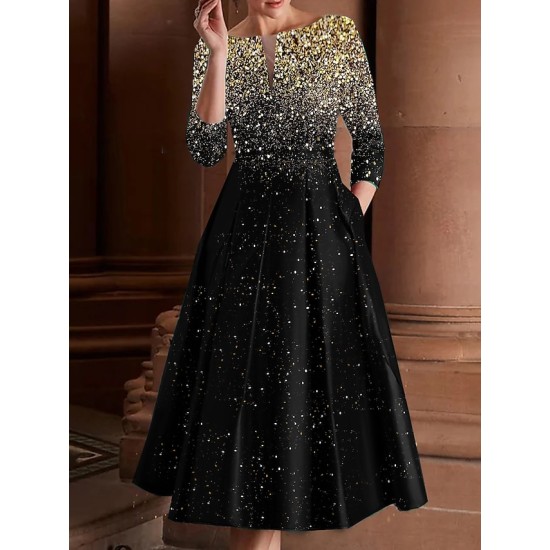 Party Dress Swing Dress Black Dress Formal Special Occasion Holiday Long Dress Maxi Dress Fashion Party Crew Neck 3/4 Length Sleeve Ruched Pocket Black Block S M L XL 2XL – PRYCUS MITCHELL INC Party Dress Swing Dress Black Dress Formal Special Occasion Holiday Long Dress Maxi Dress Fashion Party Crew Neck 3/4 Length Sleeve Ruched Pocket Black Block S M L XL 2XL – PRYCUS MITCHELL INC