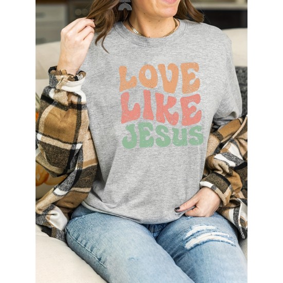 Letter Print T-Shirt, Short Sleeve Crew Neck Casual Top For Spring & Summer, Women’s Clothing – PRYCUS MITCHELL INC Letter Print T-Shirt, Short Sleeve Crew Neck Casual Top For Spring & Summer, Women’s Clothing – PRYCUS MITCHELL INC
