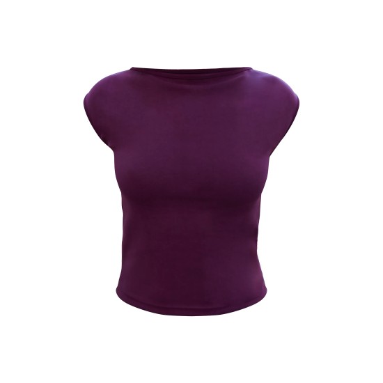 Burgundy Premium Soft Touch Boatneck Longline Top Burgundy Premium Soft Touch Boatneck Longline Top