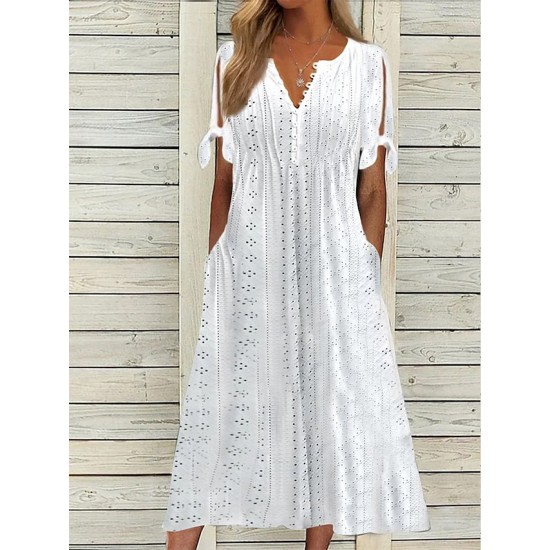 Casual Dress Summer Dress Pleated Dress Plain Lace Ruched V Neck Midi Dress Fashion Elegant Outdoor Daily Short Sleeve Loose Fit White Pink Blue Summer Spring S M L XL XXL – PRYCUS MITCHELL INC Casual Dress Summer Dress Pleated Dress Plain Lace Ruched V Neck Midi Dress Fashion Elegant Outdoor Daily Short Sleeve Loose Fit White Pink Blue Summer Spring S M L XL XXL – PRYCUS MITCHELL INC