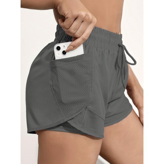 Women’s 2-in-1 Yoga Shorts With Quick-Drying Fabric And Mesh Pockets For Casual Fitness And Gym Workouts – PRYCUS MITCHELL INC Women’s 2-in-1 Yoga Shorts With Quick-Drying Fabric And Mesh Pockets For Casual Fitness And Gym Workouts – PRYCUS MITCHELL INC