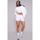 White Oversized Zip Up Plain Front Hoodie White Oversized Zip Up Plain Front Hoodie