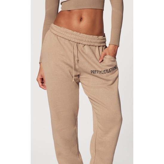PRETTYLITTLETHING Mocha Cuffed High Waisted Sweatpants PRETTYLITTLETHING Mocha Cuffed High Waisted Sweatpants