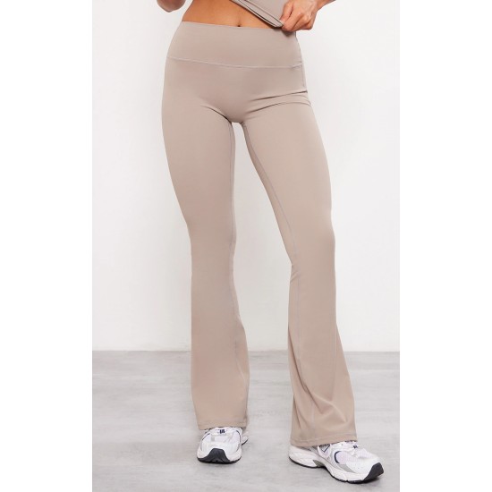 Deep Taupe Sculpt High Waist Flare Yoga Pants Deep Taupe Sculpt High Waist Flare Yoga Pants