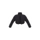 Black Cropped Peach Skin Bubble Puffer Jacket Black Cropped Peach Skin Bubble Puffer Jacket