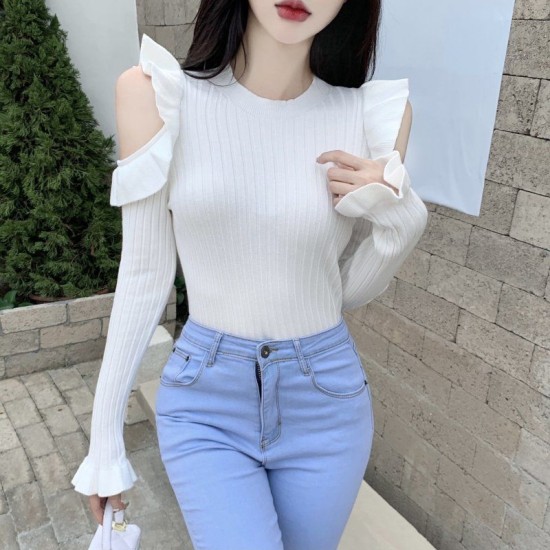 Long sleeve boats sleeve tops strapless bottoming shirt for women – PRYCUS MITCHELL INC Long sleeve boats sleeve tops strapless bottoming shirt for women – PRYCUS MITCHELL INC