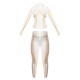 PRETTYLITTLETHING Cream Ski Contrast Seam Sculpt Jacket & Leggings Set PRETTYLITTLETHING Cream Ski Contrast Seam Sculpt Jacket & Leggings Set