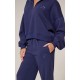 PRETTYLITTLETHING Navy Wide Leg Embroidered Sweatpants PRETTYLITTLETHING Navy Wide Leg Embroidered Sweatpants