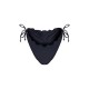 Black Frill Edge Ruched Back Bikini Bottoms Black Frill Edge Ruched Back Bikini Bottoms